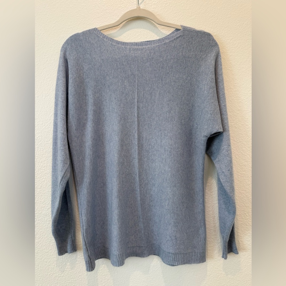 Bianco&blu Women's knit Sweater Medium light blue made in Italy